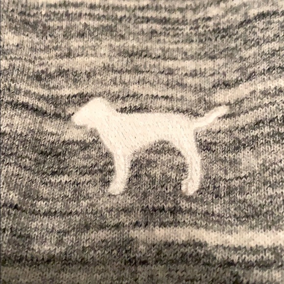 VS PINK • Laced Down Sweatshirt • grey • sz xs 🌻 - Picture 3 of 4